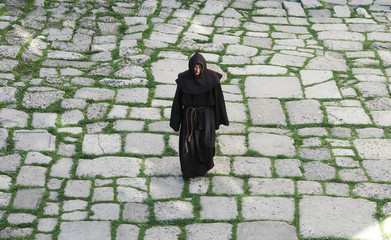 Naklejka premium Catholic monk. Ancient.