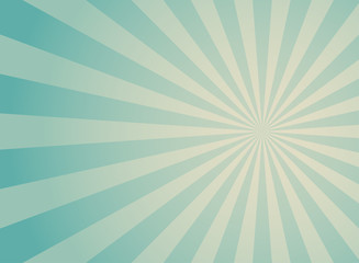 Sunlight retro faded wide background. blue and beige color burst background.
