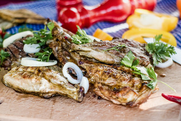 grilled chicken with vegetables
