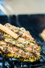 meat on the grill