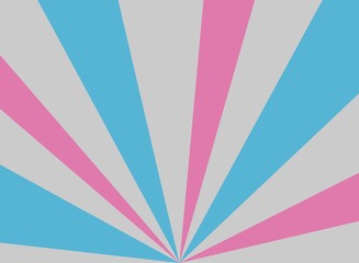 Sunlight asymmetric background. pink, blue and grey color burst background.