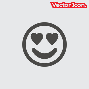 Smiley icon isolated sign symbol and flat style for app, web and digital design. Vector illustration.