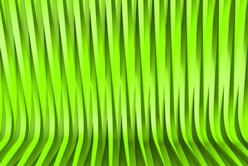 hi-tech green 3D Illustration of abstract background - volumetric surfaces formed by extruded star shape, veterans day or new year concept