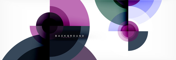 Obraz premium Round circles and triangles abstract background