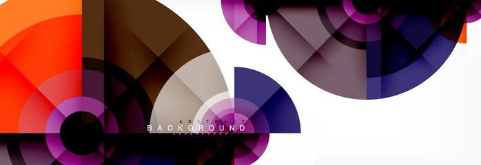 Obraz premium Geometric circle abstract background, creative geometric wallpaper.