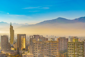 Aerial Cityscape, Santiago de Chile