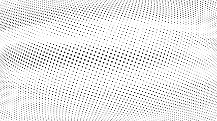 Halftone gradient pattern. Abstract halftone dots background. Monochrome dots pattern. Grunge texture. Pop Art, Comic small dots. Design for presentation, business cards, report, flyer, cover. Vector