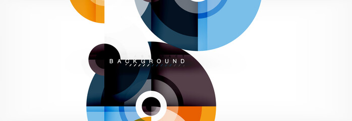 Vector circle composition, geometric minimal design illustration