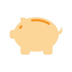 Pig sign on white background