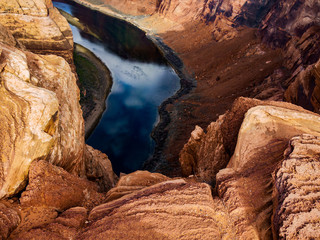 Fototapeta na wymiar Horseshoe Bend Deep Reflections, Arizona, USA