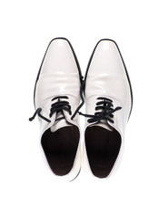 white patent leather men's shoes