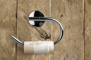 Last pad of tissue paper on background