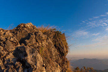 Landscape of sunrise on Mountain at  of  Doi Pha Phueng ,NAN,Thailand