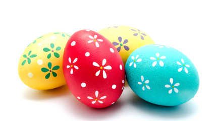Perfect colorful handmade easter egg isolated