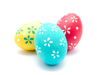Perfect colorful handmade easter egg isolated