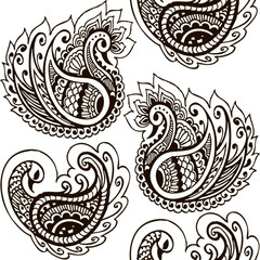 Seamless pattern on white background