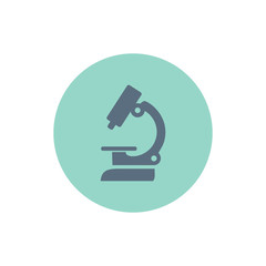 Lab microscope icon logo