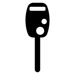Car key monochrome icon - vector