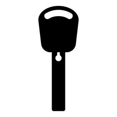 Car key monochrome icon - vector