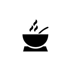 Hot soup bowl icon