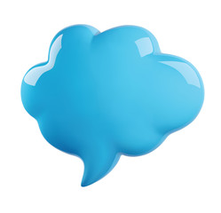 glossy cloud bubble, vector illustration
