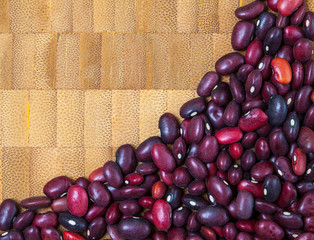 bean on cork background