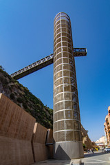 Fototapeta na wymiar Cartagena Panoramic lift elevator in Murcia Spain