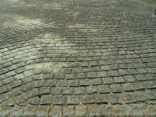 公園の石畳風景