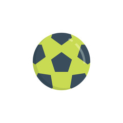 Obraz premium Football ball flat icon, vector sign, colorful pictogram isolated on white. Soccer ball symbol, logo illustration. Flat style design