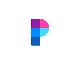 Letter P logo icon design template elements