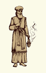 Obraz premium High Priest. Vector drawing