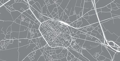 Urban vector city map of Tournai, Belgium