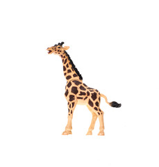 toy giraffe on white isolated background