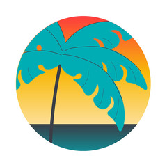 summer icon on a white background vector