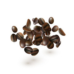 Coffee beans collection. Illustration isolated on white background. Graphic concept for your design.