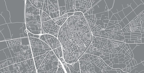 Obraz premium Urban vector city map of Bruges, Belgium