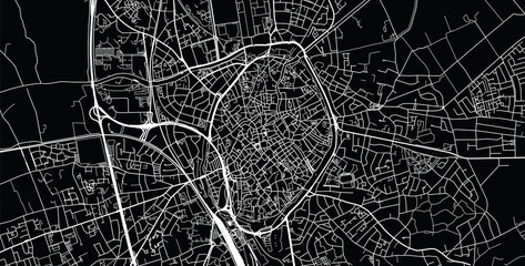 Fototapeta premium Urban vector city map of Bruges, Belgium