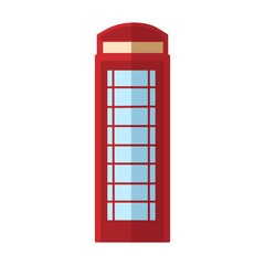 London phone booth. Red cabin, English telephone Street box.