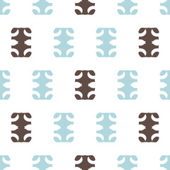 Bright seamless pattern with geometric oblong elements.