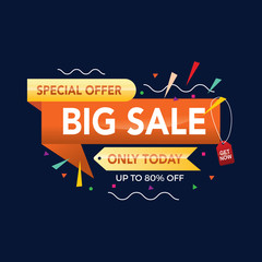 Big Sale, this today special offer banner. Vector illustration