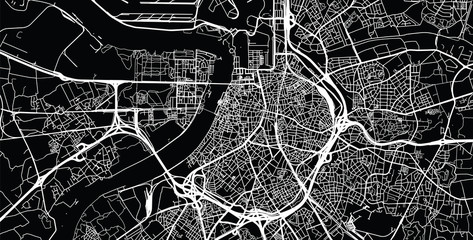 Plan de la ville de vecteur urbain d& 39 Anvers, Belgique
