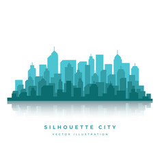 Silhouette of the city. Flat vector illustration