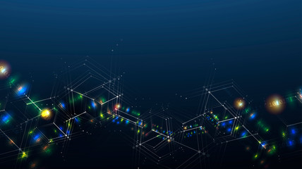 Obraz premium Abstract tech background. Futuristic technology interface