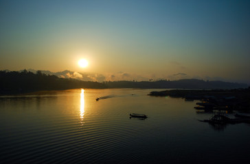 Sunrise in Sangkhla Buri, Thailand