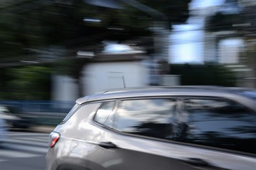 Fototapeta na wymiar car with zooming effect