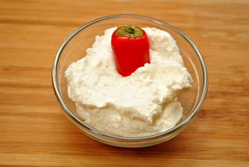 Ricotta Cheese with a Sweet Red Pepper