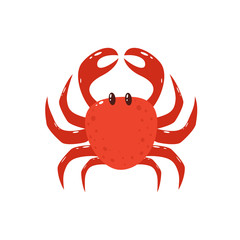 Crab on White Background