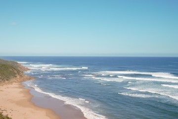 Lonely colourful beach in Australia 