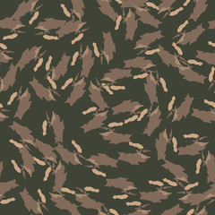 Fototapeta premium Field camouflage of various shades of green, brown and beige colors