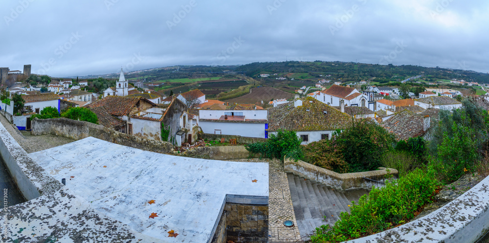 Wall mural Panoramic view of Obidos